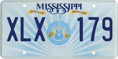 MS license plate XLX179