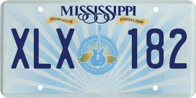 MS license plate XLX182