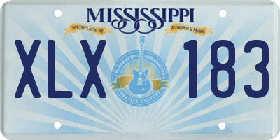 MS license plate XLX183