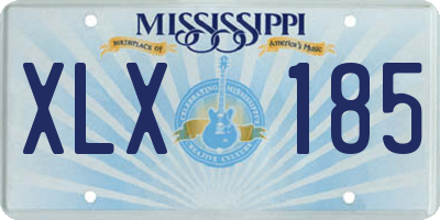 MS license plate XLX185