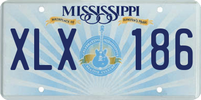 MS license plate XLX186