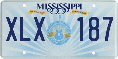 MS license plate XLX187