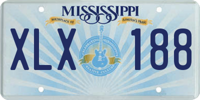 MS license plate XLX188