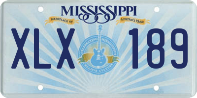 MS license plate XLX189