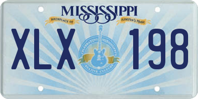 MS license plate XLX198