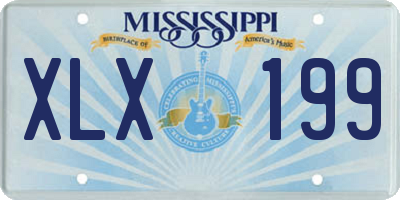 MS license plate XLX199