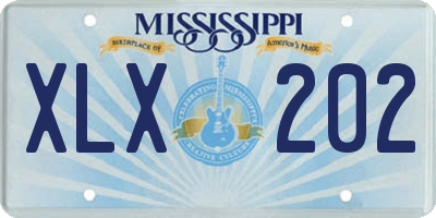 MS license plate XLX202