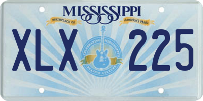 MS license plate XLX225
