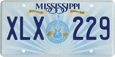 MS license plate XLX229