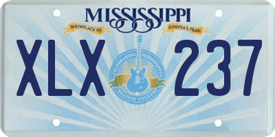 MS license plate XLX237