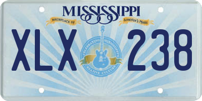 MS license plate XLX238