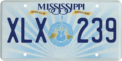 MS license plate XLX239