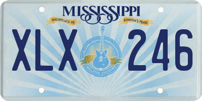 MS license plate XLX246