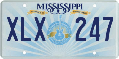 MS license plate XLX247