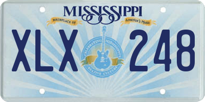 MS license plate XLX248