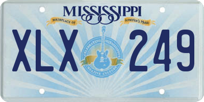 MS license plate XLX249
