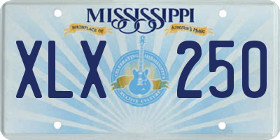 MS license plate XLX250