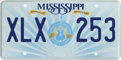 MS license plate XLX253