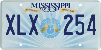 MS license plate XLX254