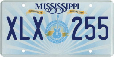 MS license plate XLX255