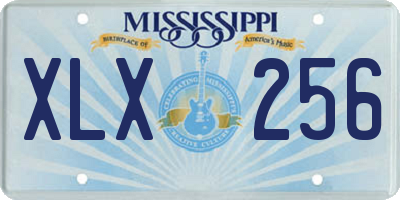 MS license plate XLX256