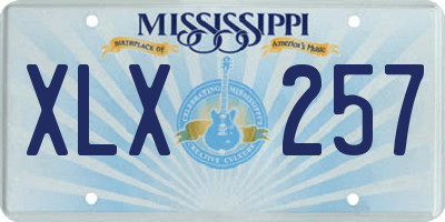 MS license plate XLX257