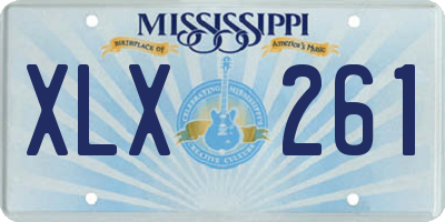 MS license plate XLX261