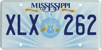 MS license plate XLX262