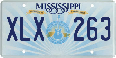 MS license plate XLX263