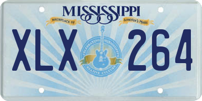 MS license plate XLX264