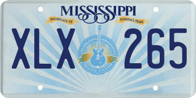 MS license plate XLX265