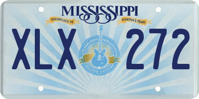 MS license plate XLX272