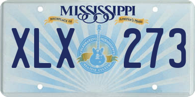 MS license plate XLX273
