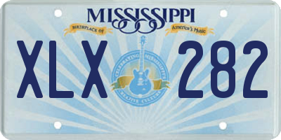 MS license plate XLX282