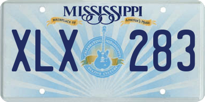 MS license plate XLX283