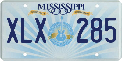 MS license plate XLX285
