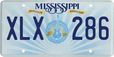 MS license plate XLX286