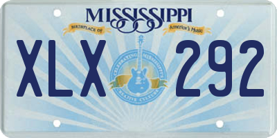 MS license plate XLX292