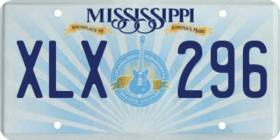 MS license plate XLX296