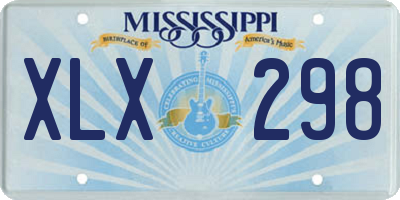 MS license plate XLX298
