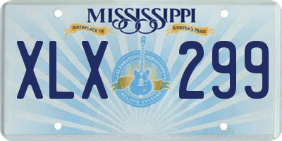 MS license plate XLX299