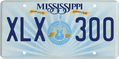 MS license plate XLX300