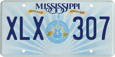 MS license plate XLX307