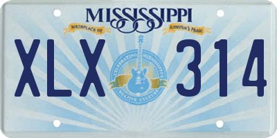 MS license plate XLX314