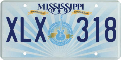 MS license plate XLX318