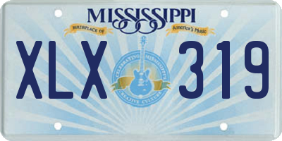 MS license plate XLX319