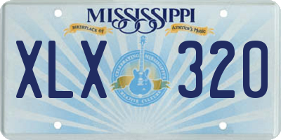 MS license plate XLX320