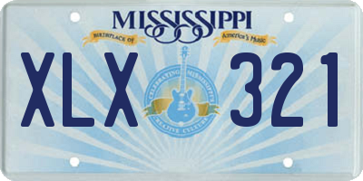 MS license plate XLX321