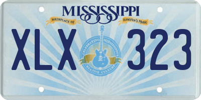 MS license plate XLX323