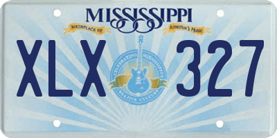 MS license plate XLX327